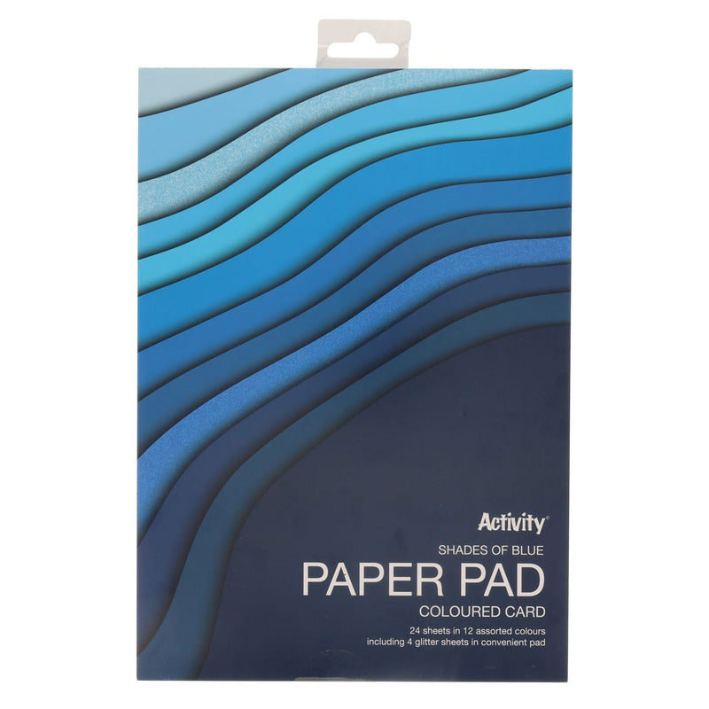 Premier Activity A4 Paper Pad - 24 Sheets - 180gsm - Shades of Blue