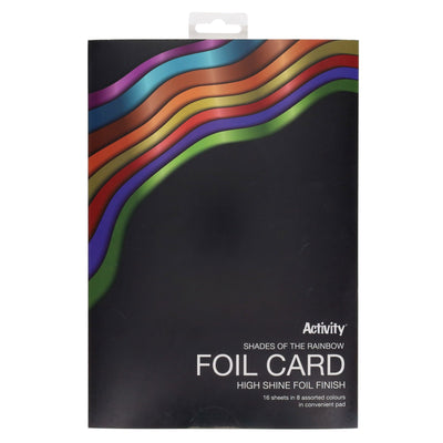 Premier Activity A4 Foil Card - 16 Sheets - 220gsm - Shades Of The Rainbow