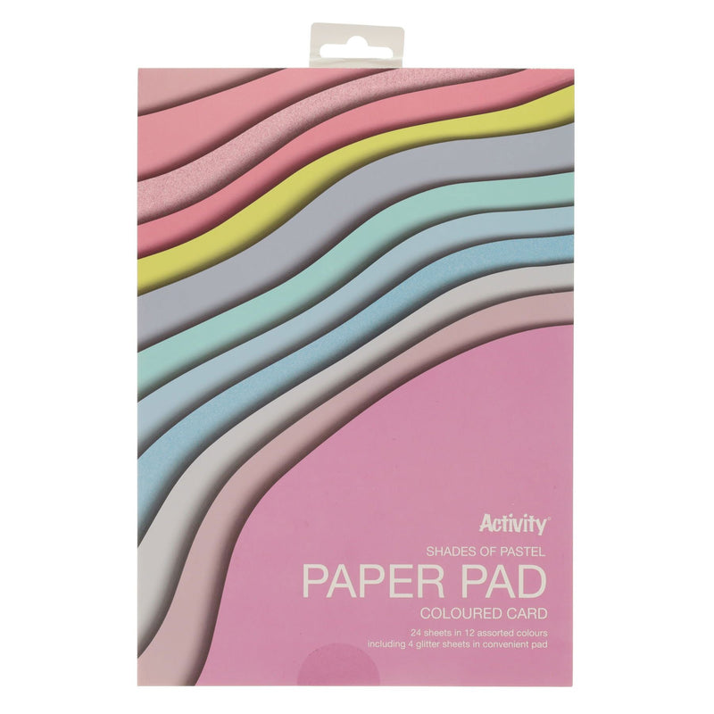 Premier Activity A4 Paper Pad - 22 Sheets - 180gsm - Shades of Pastels