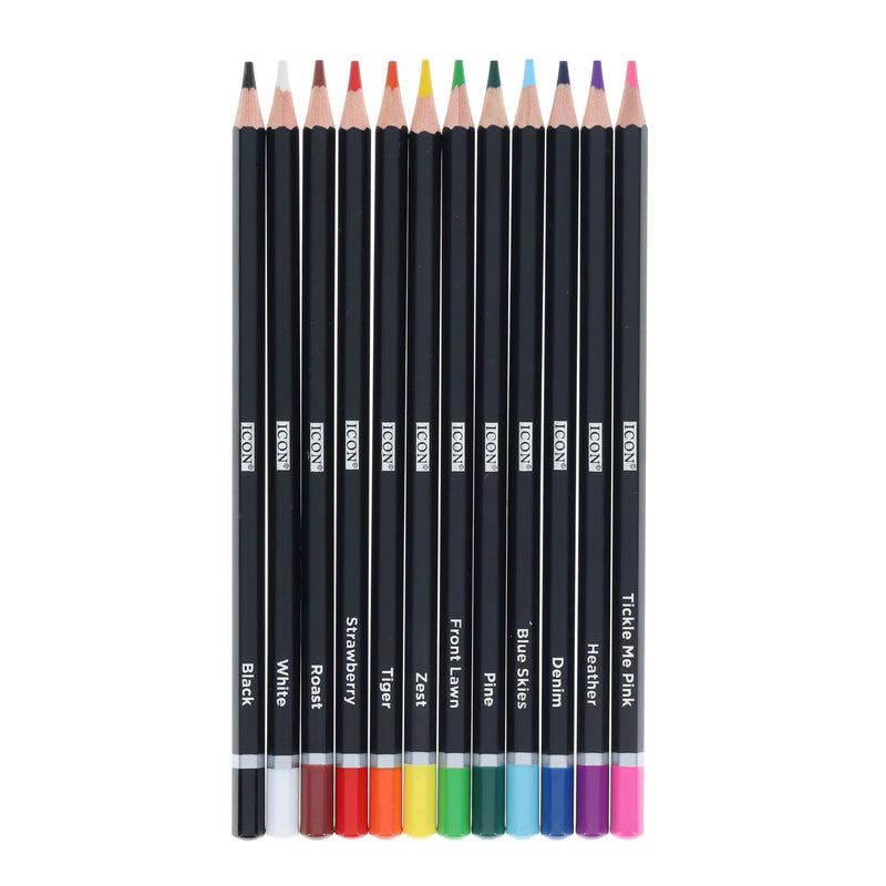 Icon Tin Colouring Pencils - Fauna - Box of 12