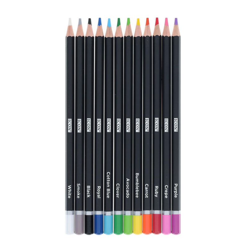 Icon Tin Colouring Pencils - Nature - Box 12