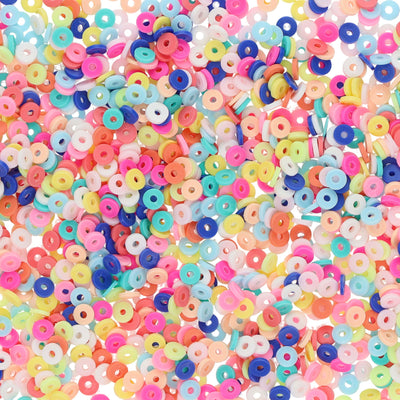 Crafty Bitz Flat Multi Coloured Beads - Assorted - 50g