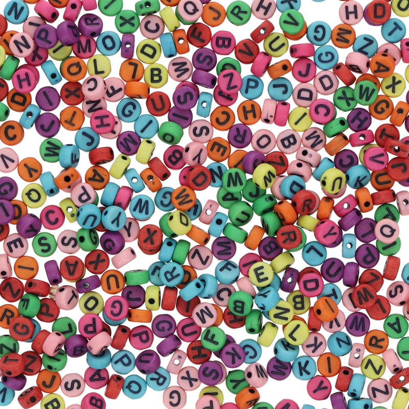 Crafty Bitz Coloured Alpha Beads - Assorted - 50g