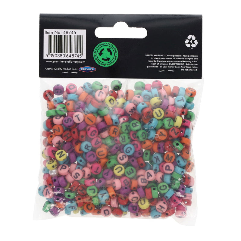 Crafty Bitz Coloured Alpha Beads - Assorted - 50g