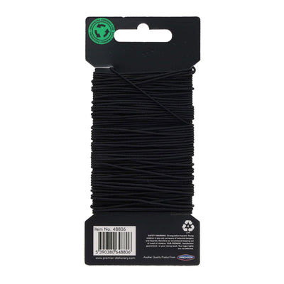 Crafty Bitz Elasticated Cord - Black - 10M