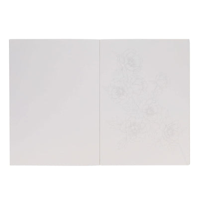 Icon A4 Pre-Drawn Watercolour Paper Pad 12 Sheets - 300gsm- Florals