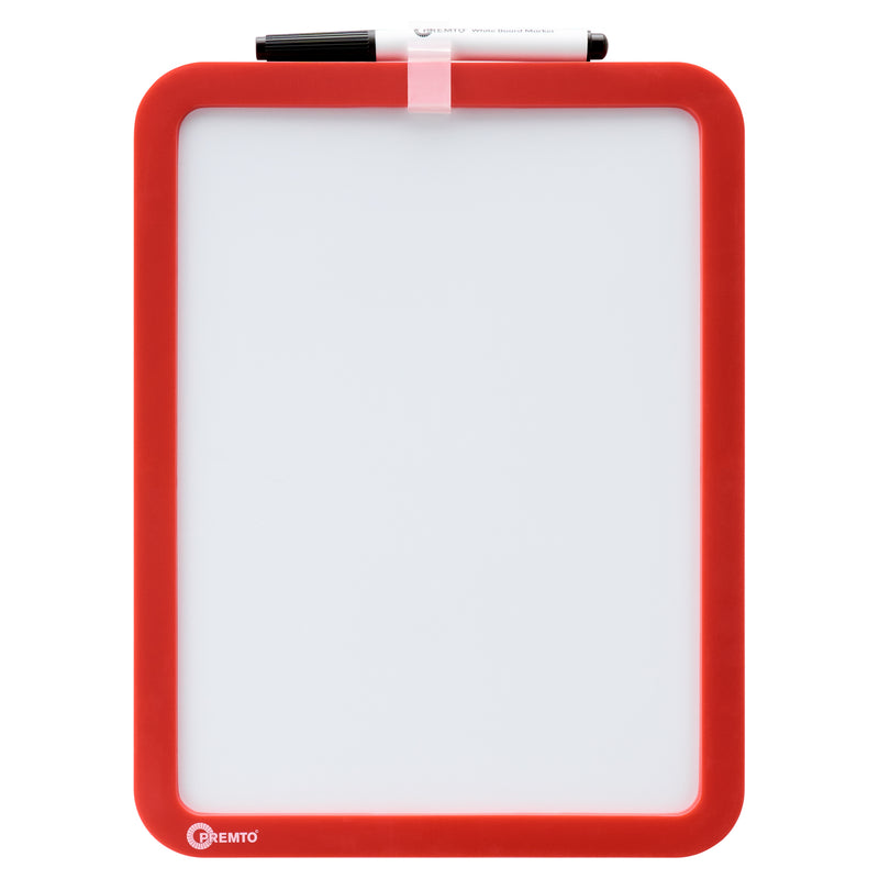 Premto Magnetic White Board With Dry Wipe Marker - Ketchup Red- 285x215mm