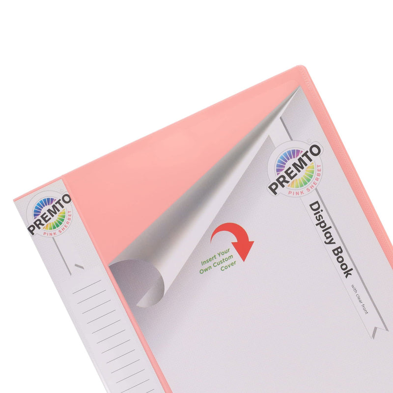 Premto Pastel A4 60 Pockets Display Book - Pink Sherbet