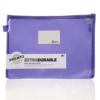 Premto A4+ Extra Durable Mesh Wallet with Zip - Heather Haze