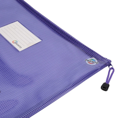 Premto A4+ Extra Durable Mesh Wallet with Zip - Heather Haze