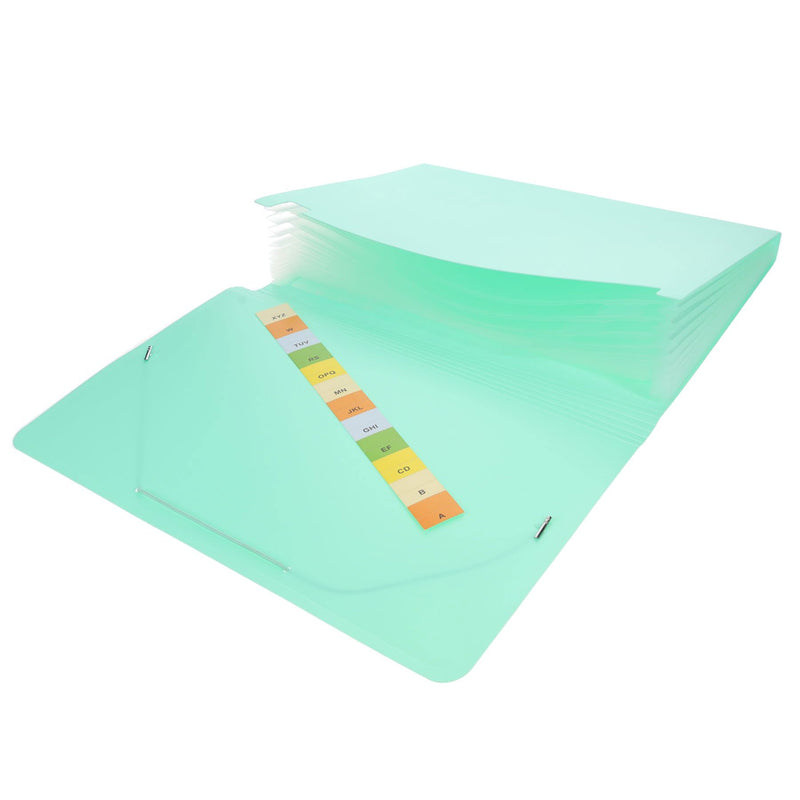 Premto Pastel A4+ 12 Part Expanding File - Mint Magic