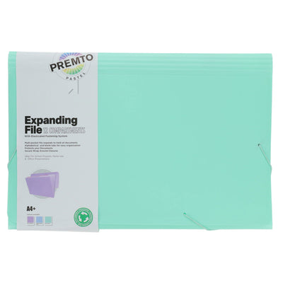 Premto Pastel A4+ 12 Part Expanding File - Mint Magic