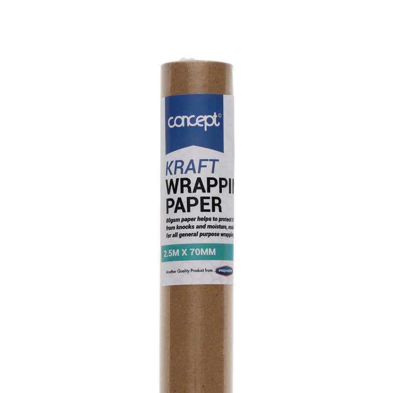 Concept Brown Wrapping Paper Roll - 2.5m x 70cm