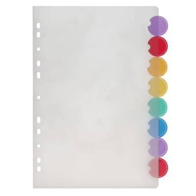 Premier Office A4 Designer Subject Dividers - Round Tab Design - 8 Tabs
