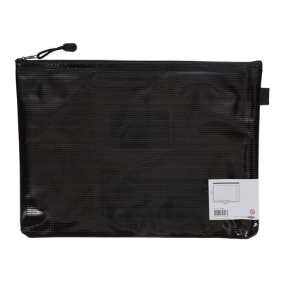 Premto A4+ Extra Durable Mesh Wallet with Zip - Jet Black