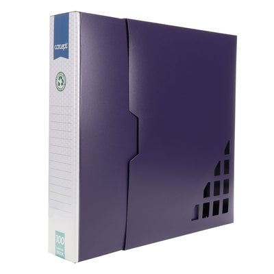 Concept A4 Display Book - Purple - 100 Pockets