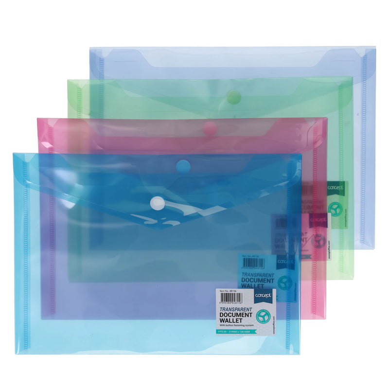 Concept A5 Button Wallet - Green