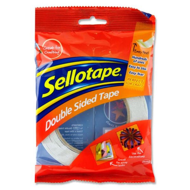 Sellotape Double Sided Tape - Easy Tear - 12mm x 33m