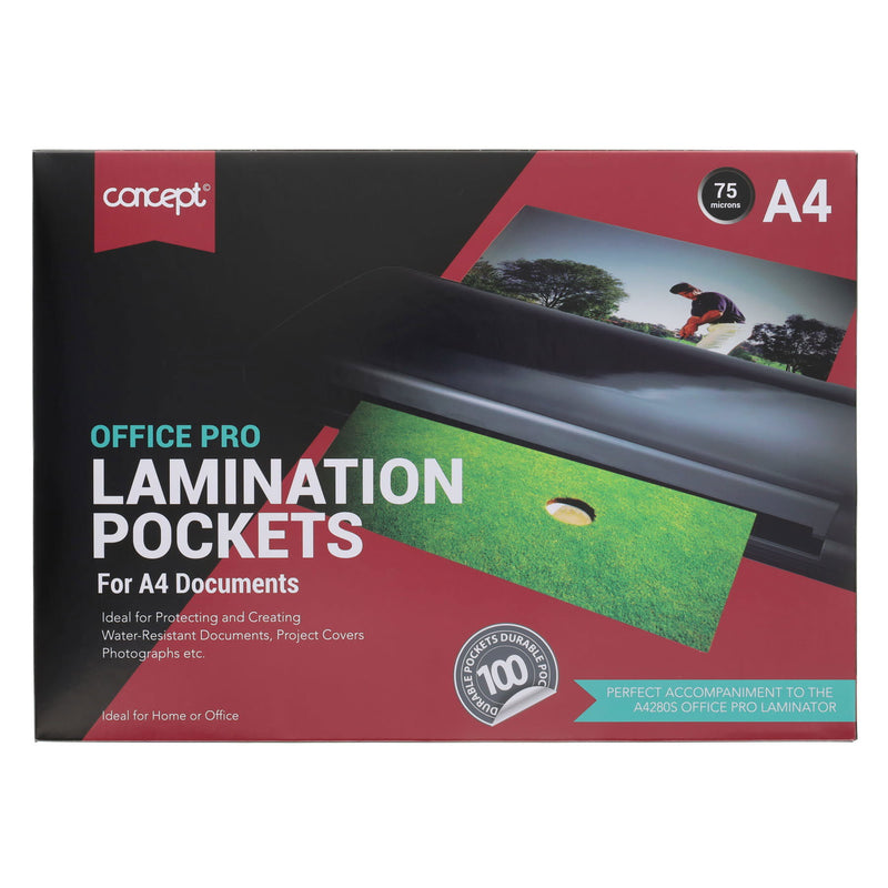 Concept A4 Office Pro Laminating Pouches - Pack of 100