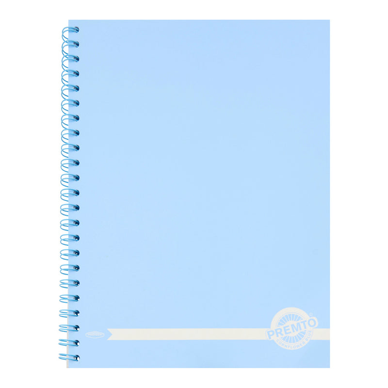 Premto Pastel A4 Wiro Notebook - 200 Pages - Cornflower Blue