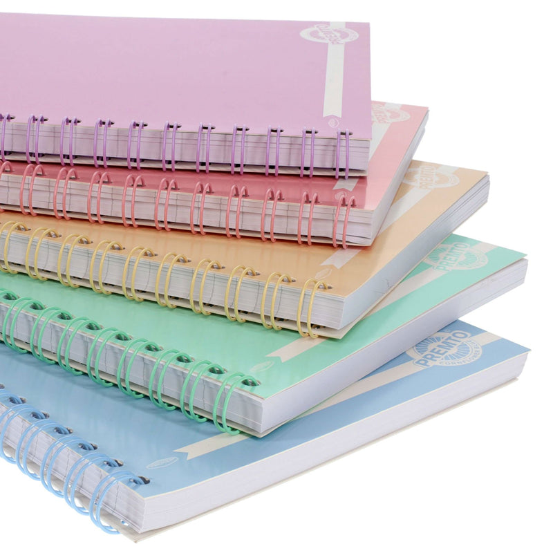Premto Pastel A5 Wiro Notebook - 200 Pages - Pink Sherbet