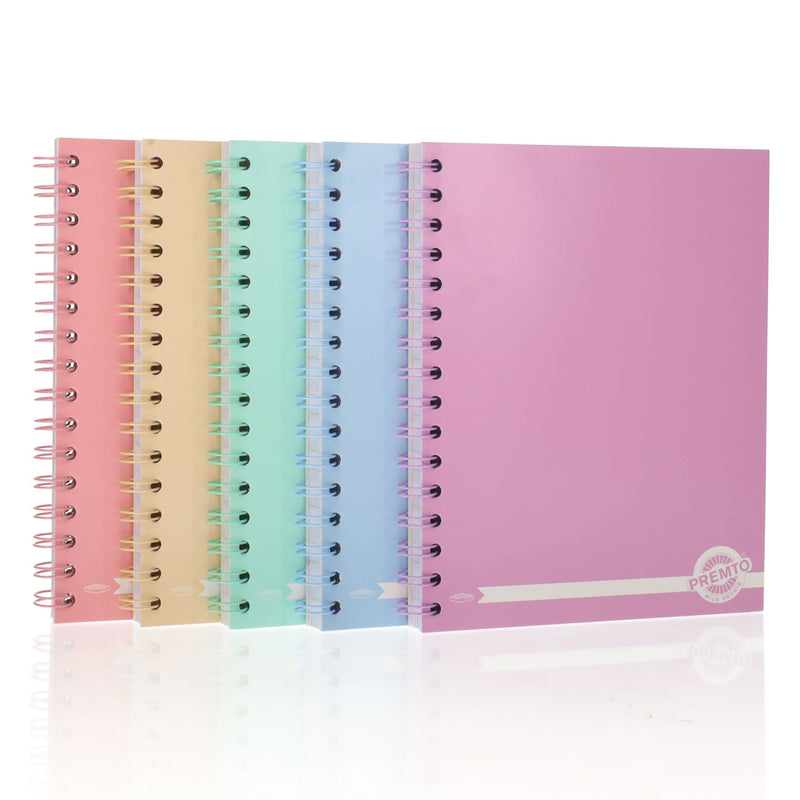 Premto Pastel A5 Wiro Notebook - 200 Pages - Wild Orchid