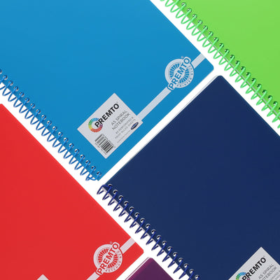 Premto A5 Spiral Notebook PP - 160 Pages - Pack of 5