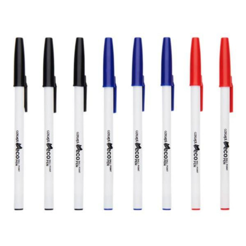 Concept Green Eco 0.8mm Ballpoint Pens - Box of 8