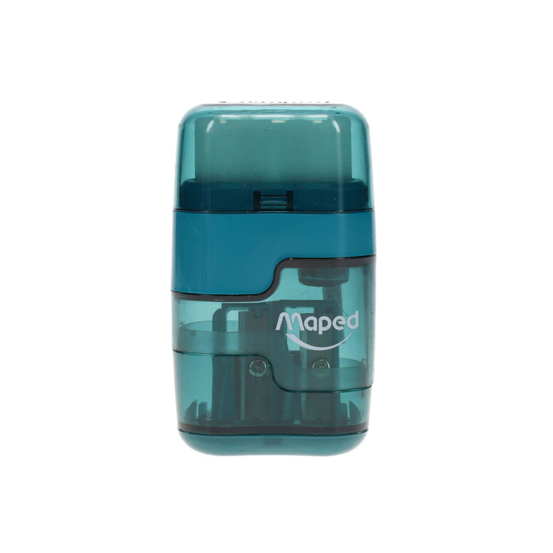 Maped Duo Connect Twin Hole Sharper & Eraser - Translucent Green