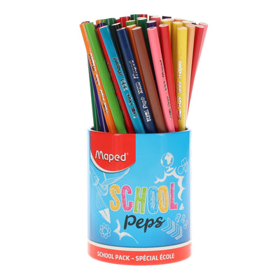 Maped Schoolpack School'peps Triangular Colour Pencils - Pack of 72