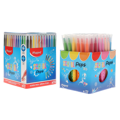 Maped Schoolpack Color'peps Long Life Colour Markers - Box of 72