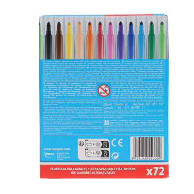 Maped Schoolpack Color'peps Long Life Colour Markers - Box of 72