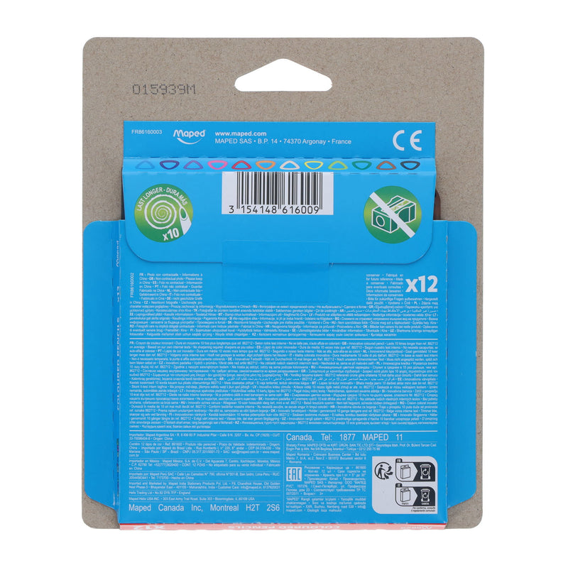 Maped Infinity Non Sharpen Colouring Pencils - Pack of 12