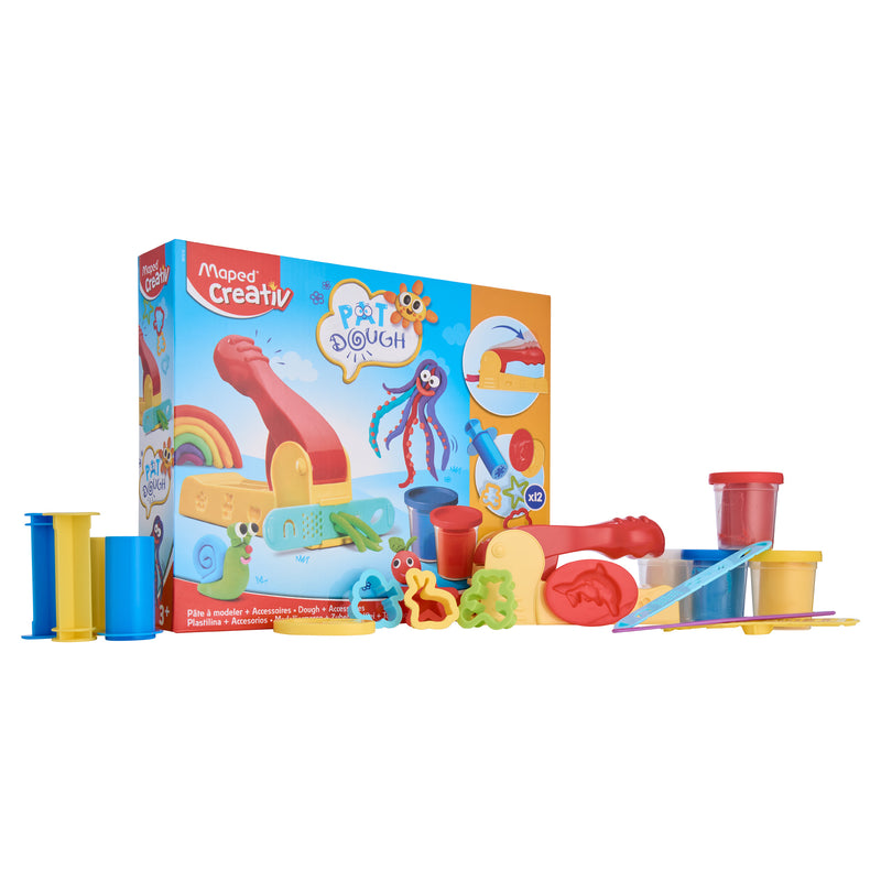 Maped Creativ Play Dough & Accessories Set including 4x56g Tubs