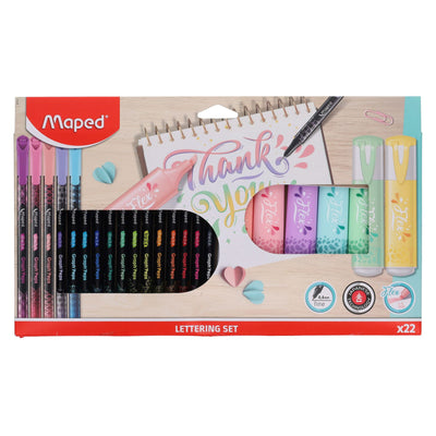 Maped Lettering & Calligraphy Set - 22 Pieces