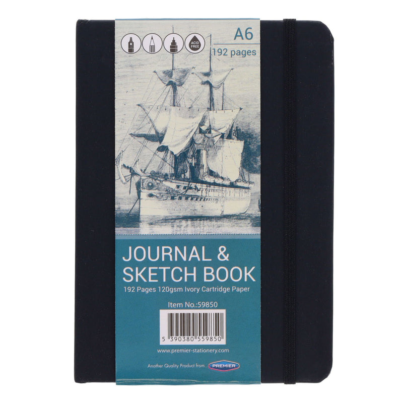 Icon A6 Journal & Sketch Book with Elastic Closure - 192 Pages