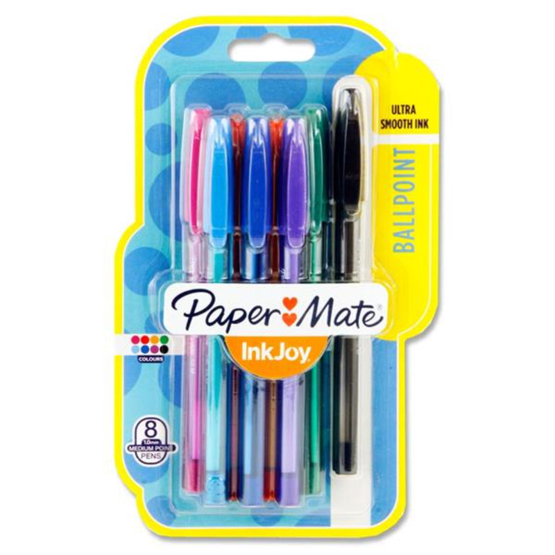 Papermate Inkjoy Ultra Smooth Ballpoint Pens - Medium Point - Pack of 8