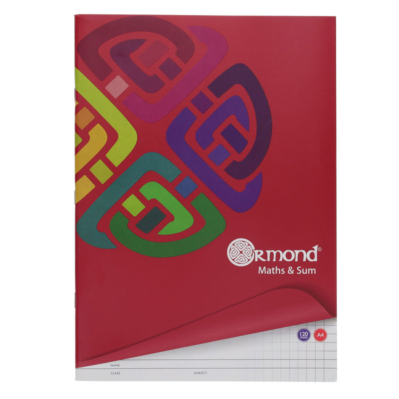 Ormond A4 Maths Copy Book - 7mm Squares - 120 Pages