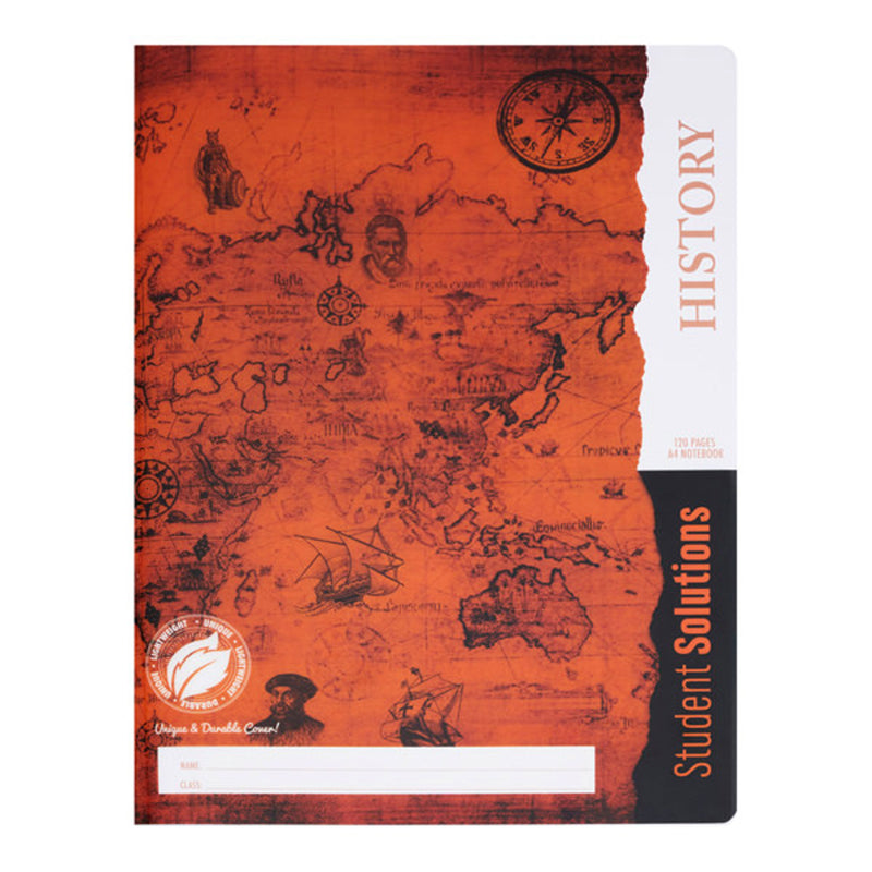 Student Solutions A4 Durable Cover Subject Notebook - 120 Pages - History