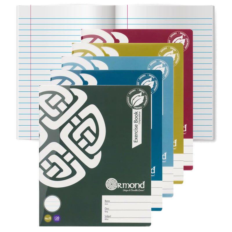 Ormond Multipack | No.11 Durable Cover Exercise Book - 120 Pages - Bold - Pack of 5