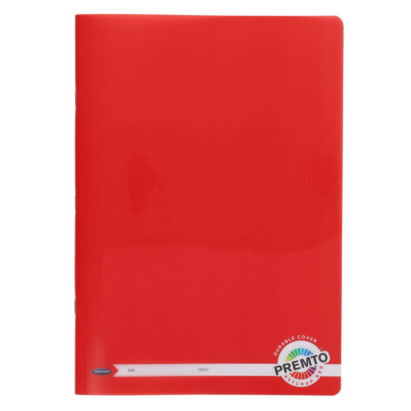 Premto A4 Durable Cover Manuscript Book - 160 Pages - Ketchup Red