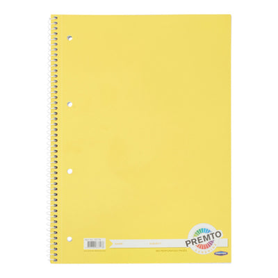 Premto A4 Spiral Notebook - 160 Pages - Sunshine Yellow