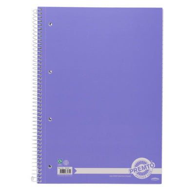 premto-pastel-a4-spiral-notebook-320-pages-primrose|Stationery Superstore UK