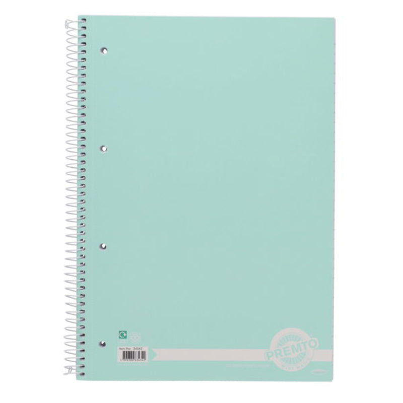 Premto Pastel A4 Spiral Notebook - 320 Pages - Mint Magic