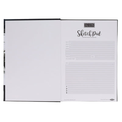 Icon A4 Hardcover Sketch Book - 135gsm - 64 Sheets