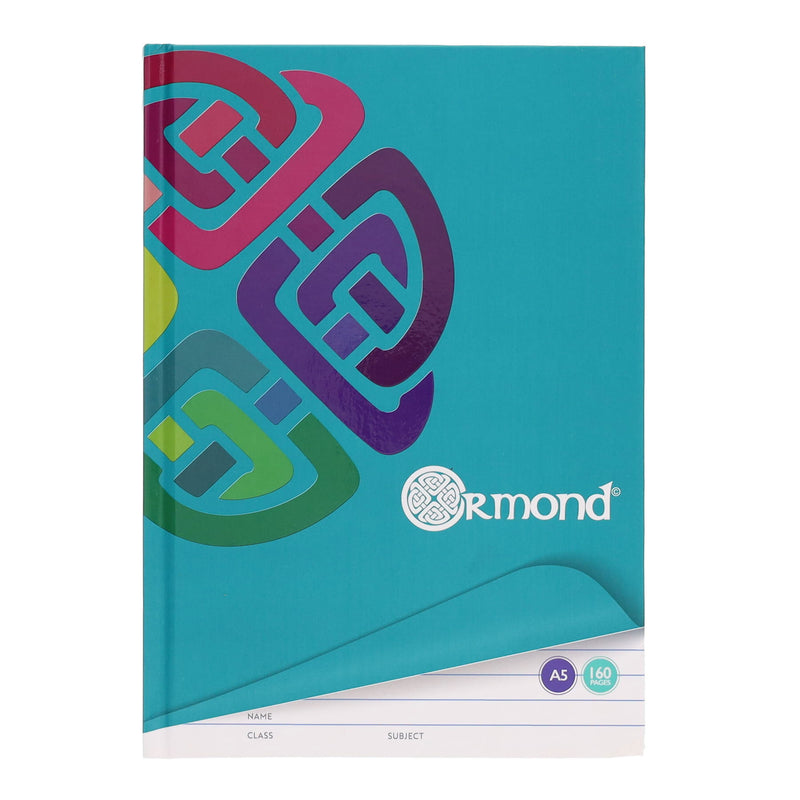 Ormond A5 Hardcover Notebook - 160 Pages - Pack of 5