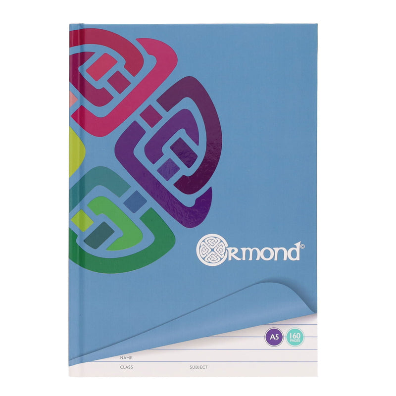 Ormond A5 Hardcover Notebook - 160 Pages - Pack of 5