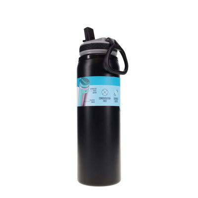 Smash Steel Shell Sipper Bottle - 700ml - Black