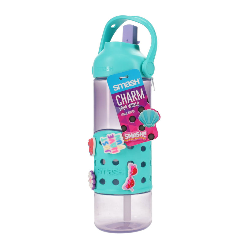 Smash Bottle With 10 Charms - 750ml - Purple