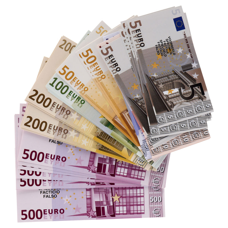 Clever Kidz Paper Euro Money Set - Pack of 70